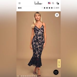Navy Lace Lulus Dress